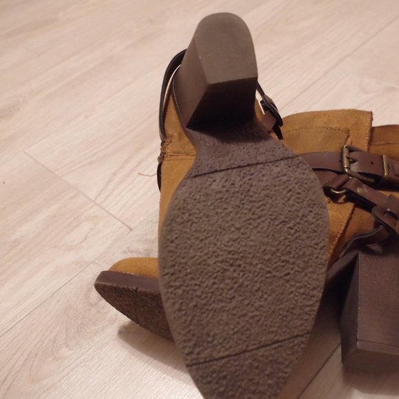 Ankle Brown Suede Buckle Boots By Mossimo Supply CO - Picture 5 of 5